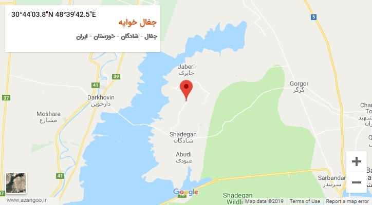 روستای جغال خوایه بر روی نقشه
