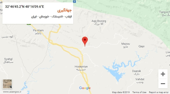 روستای جهانگیری بر روی نقشه