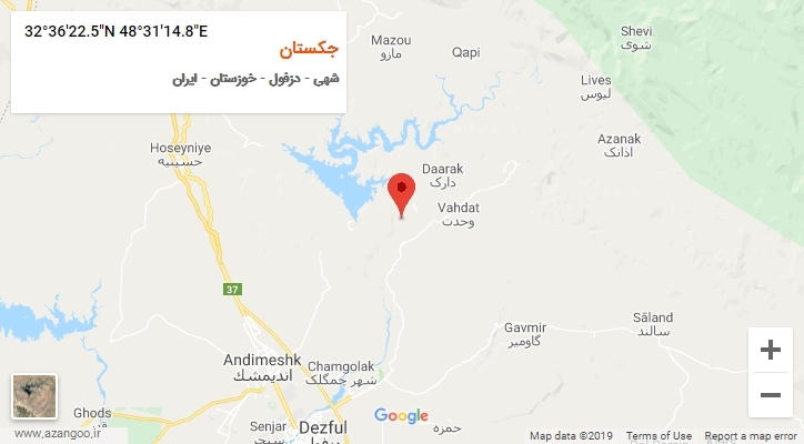 روستای جکستان بر روی نقشه