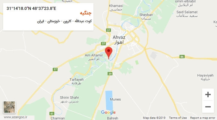 روستای جنگیه بر روی نقشه