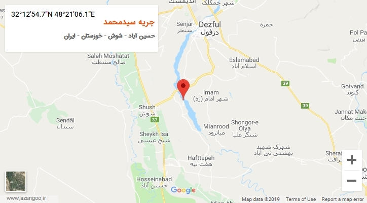 روستای جریه سیدمحمد بر روی نقشه