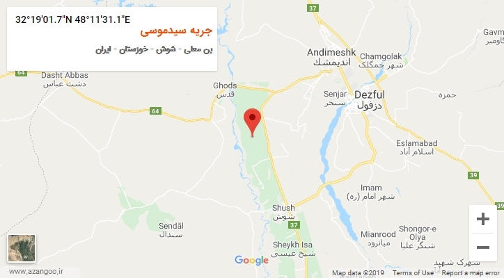 روستای جریه سیدموسی بر روی نقشه
