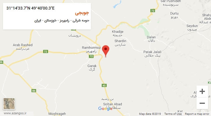 روستای جوبجی بر روی نقشه