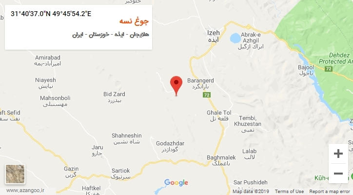 روستای جوغ نسه بر روی نقشه