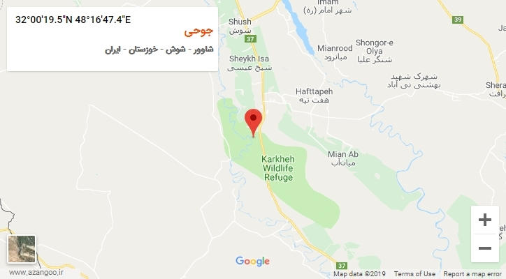 روستای جوحی بر روی نقشه