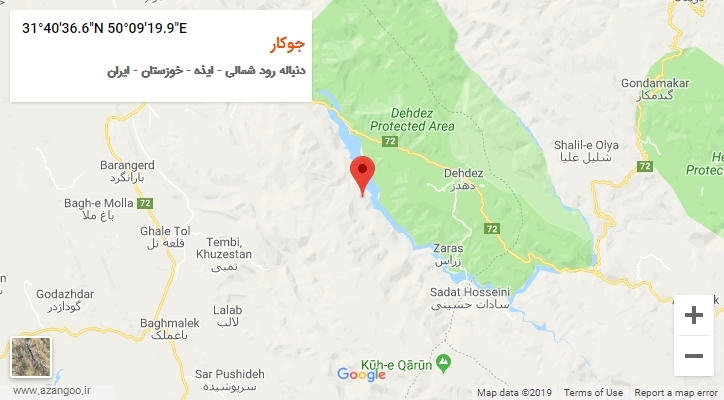 روستای جوکار بر روی نقشه