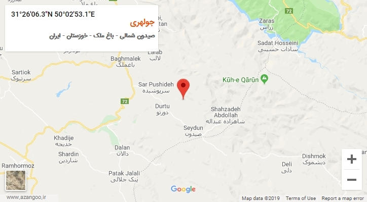 روستای جولهری بر روی نقشه