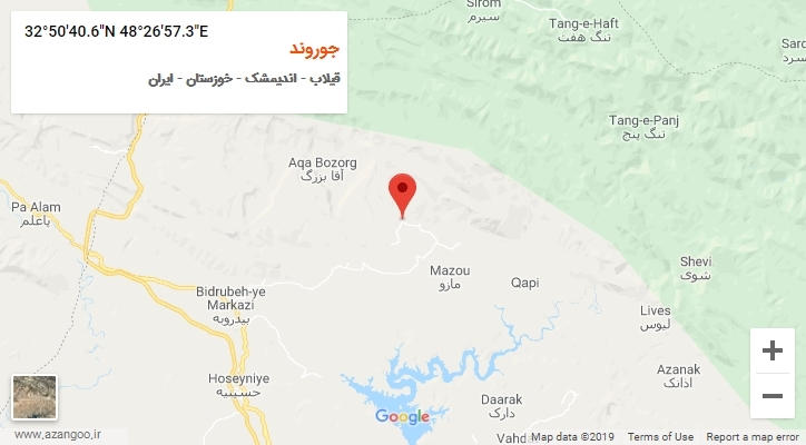روستای جوروند بر روی نقشه