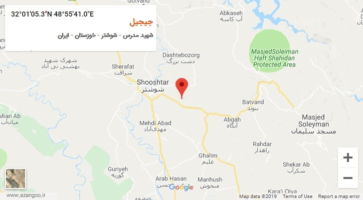 روستای جیجیل بر روی نقشه
