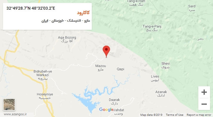 روستای کاکارود بر روی نقشه