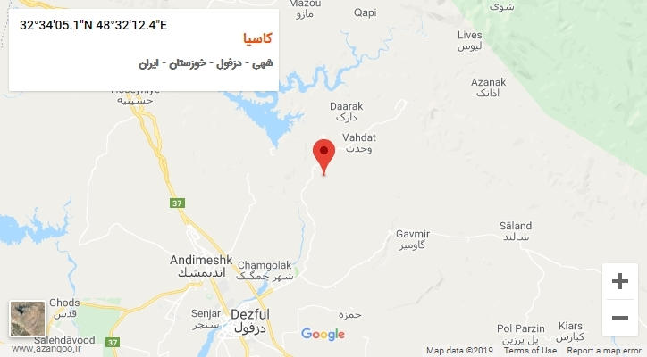 روستای کاسیا بر روی نقشه
