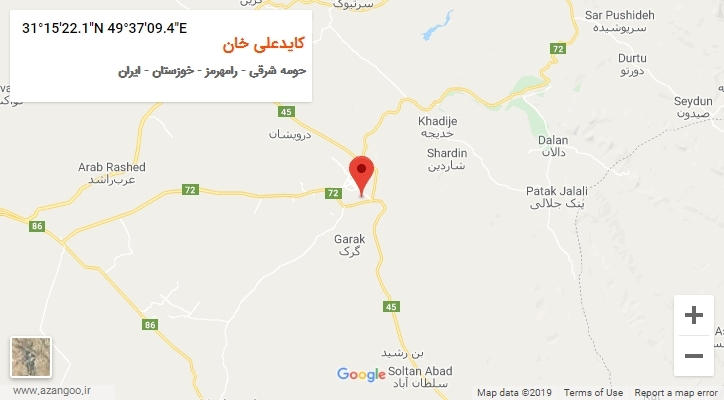 روستای کایدعلی خان بر روی نقشه