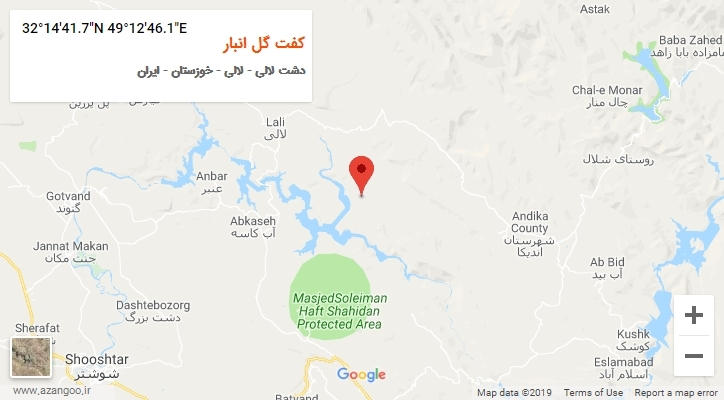 روستای کفت گل انبار بر روی نقشه