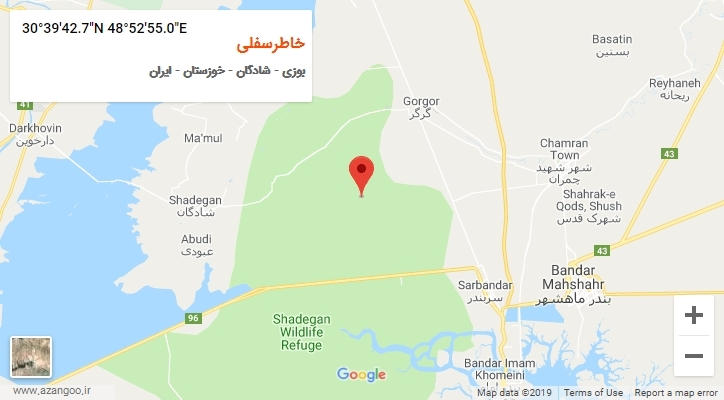 روستای خاطرسفلی بر روی نقشه