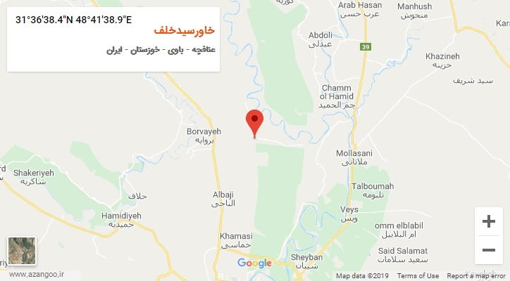 روستای خاورسیدخلف بر روی نقشه