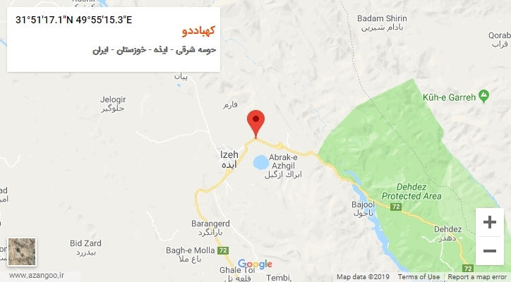 روستای کهباددو بر روی نقشه
