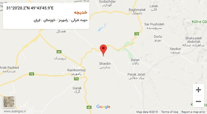 روستای خدیجه بر روی نقشه