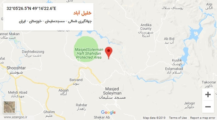 روستای خلیل آباد بر روی نقشه