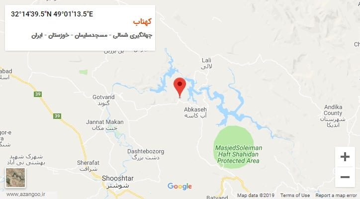 روستای کهناب بر روی نقشه