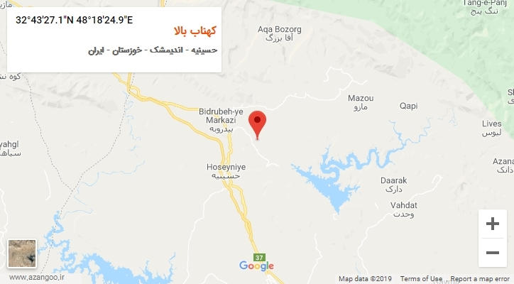 روستای کهناب بالا بر روی نقشه