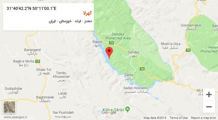 روستای کهرلا بر روی نقشه