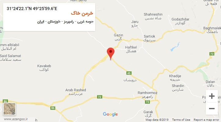 روستای خرمن خاک بر روی نقشه
