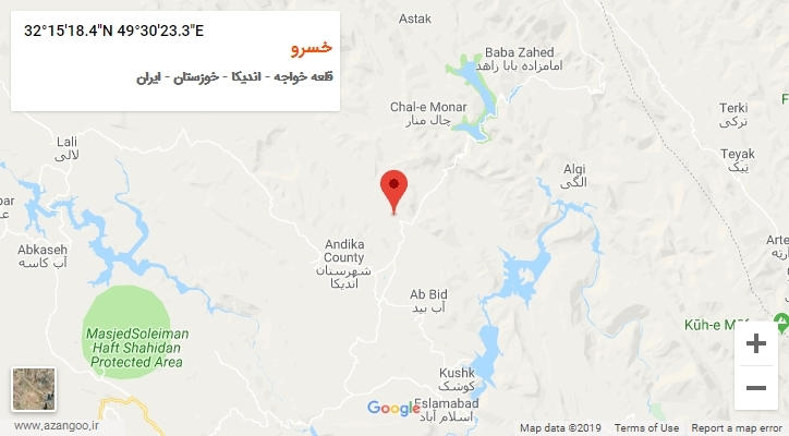 روستای خسرو بر روی نقشه