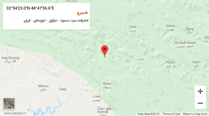 روستای خسرو بر روی نقشه