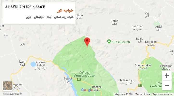 روستای خواجه انور بر روی نقشه