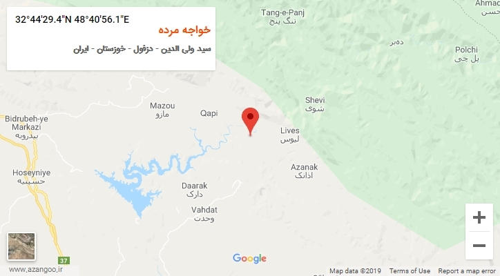 روستای خواجه مرده بر روی نقشه