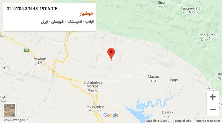 روستای خوشیار بر روی نقشه
