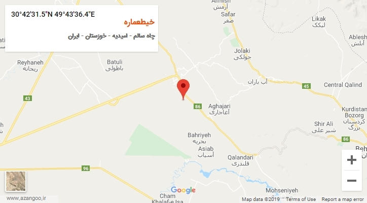 روستای خیطعماره بر روی نقشه