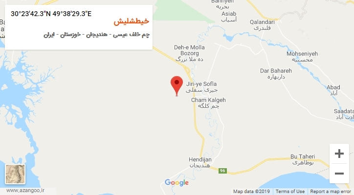 روستای خیطشلیش بر روی نقشه