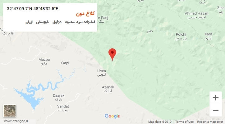 روستای کلاغ دون بر روی نقشه