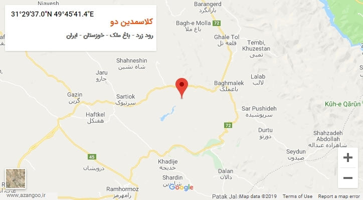 روستای کلاسمدین دو بر روی نقشه