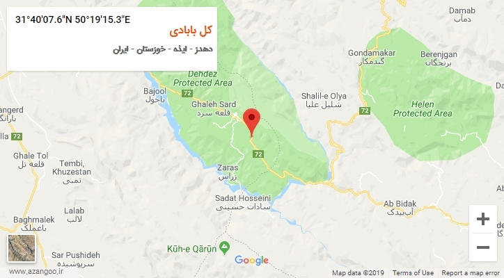 روستای کل بابادی بر روی نقشه