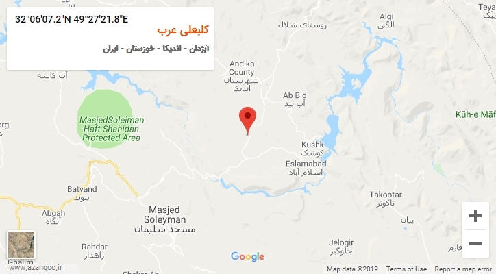 روستای کلبعلی عرب بر روی نقشه