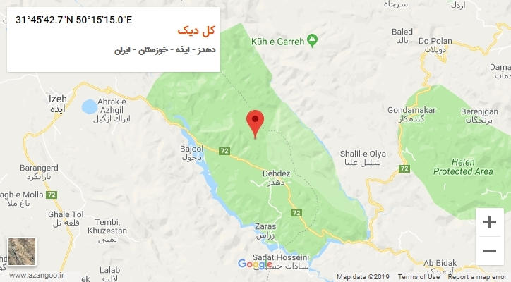 روستای کل دیک بر روی نقشه