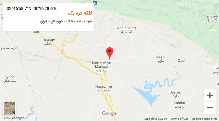 روستای کلگه دره یک بر روی نقشه
