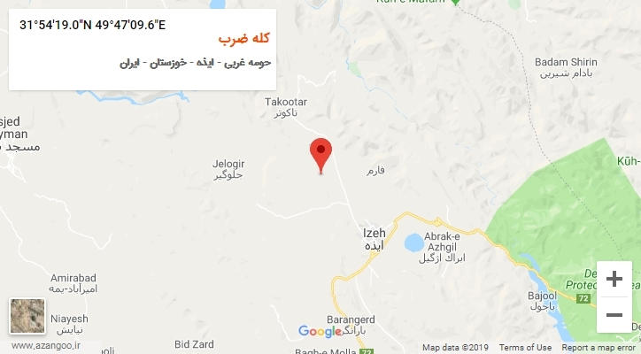 روستای کله ضرب بر روی نقشه