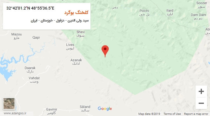 روستای کلخنگ بوگرد بر روی نقشه