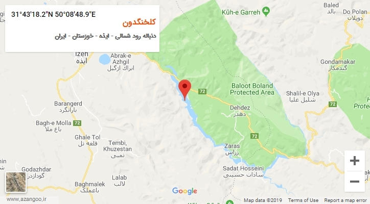 روستای کلخنگدون بر روی نقشه