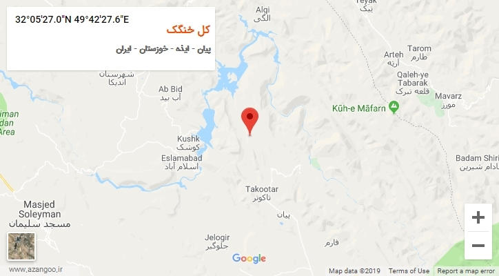 روستای کل خنگک بر روی نقشه