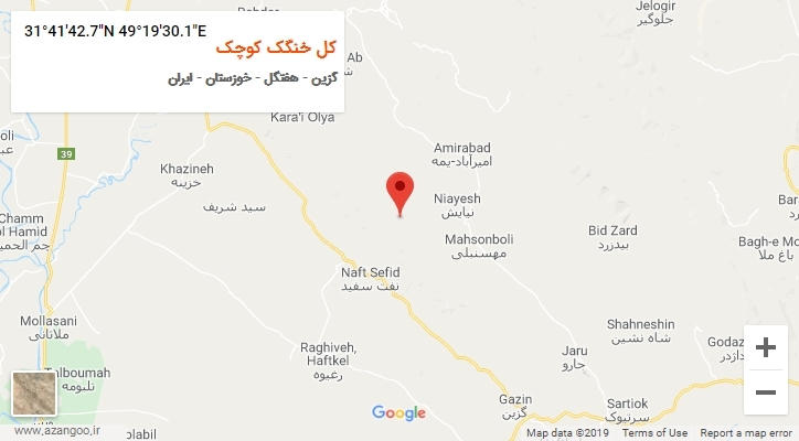 روستای کل خنگک کوچک بر روی نقشه