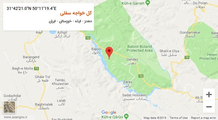 روستای کل خواجه سفلی بر روی نقشه