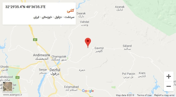روستای کلنی بر روی نقشه