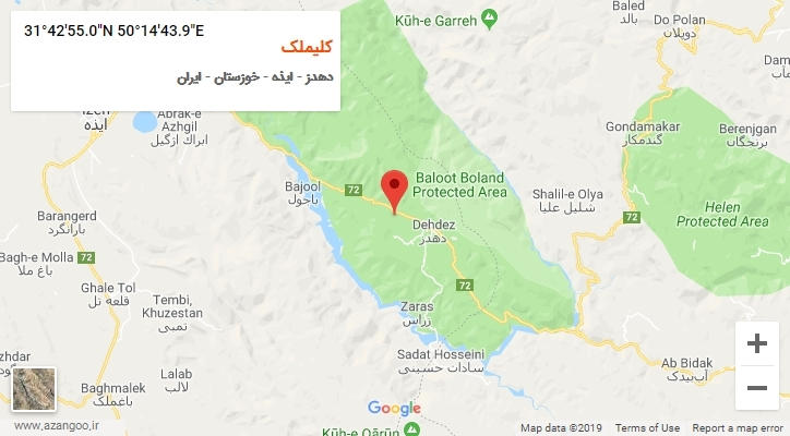 روستای کلیملک بر روی نقشه