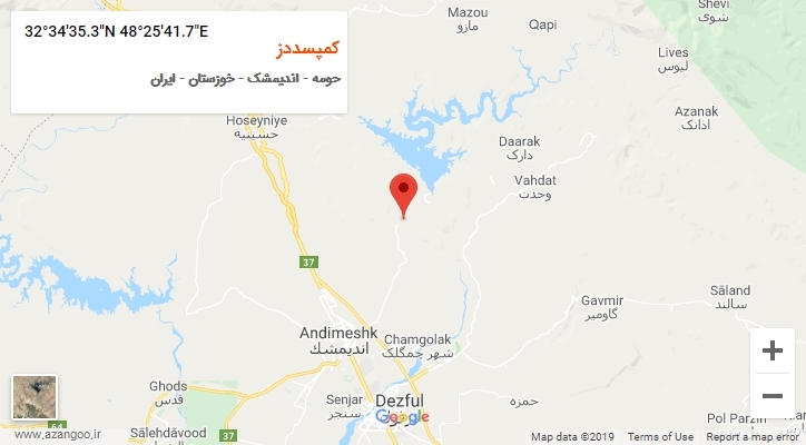 روستای کمپسددز بر روی نقشه