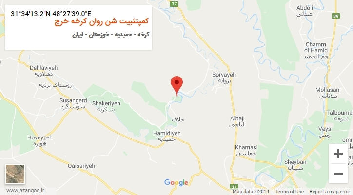 روستای کمپتثبیت شن روان کرخه خرج بر روی نقشه