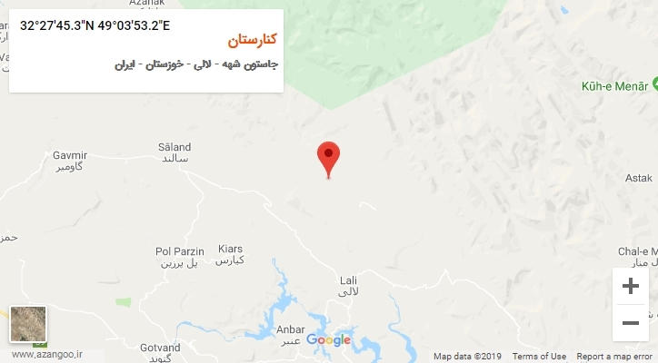 روستای کنارستان بر روی نقشه